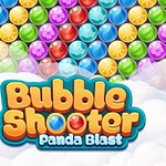 Jeu Bubble Shooter Panda Blast avec un petit panda et des bulles colorées