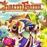 Image de dessin animé Charm Farm avec des créatures magiques colorées et un environnement enchanteur de forêt