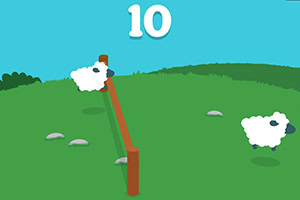 Déplace la barrière de gauche à droite pour laisser les moutons sauter!
