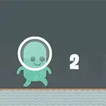 Incroyable jeu de plateforme avec un alien vert 2D