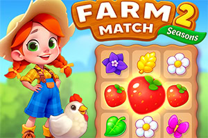 Un jeu de puzzle sur le thème de l'agriculture où vous associez des tuiles pour collecter les récoltes