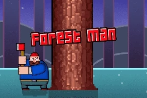 Dans Forest Man, vous devez couper du bois et éviter les branches