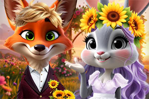 Crée le look d'un couple renard et lapine pas comme les autres pour leur mariage de rêve en forêt