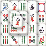 Tuiles de mahjong disposées en désordre avec divers symboles et caractères chinois