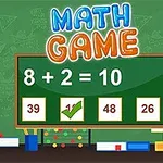 Jeu éducatif de mathématiques pour enfants avec des problèmes daddition sur un tableau noir animé