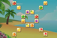 Aide le singe en éliminant tous les fruits dans ce puzzle Mahjong Connect