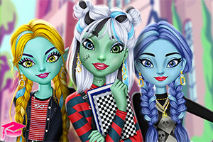 Libérez votre styliste intérieure avec le jeu d'habillage Monster Girls High School Squad !