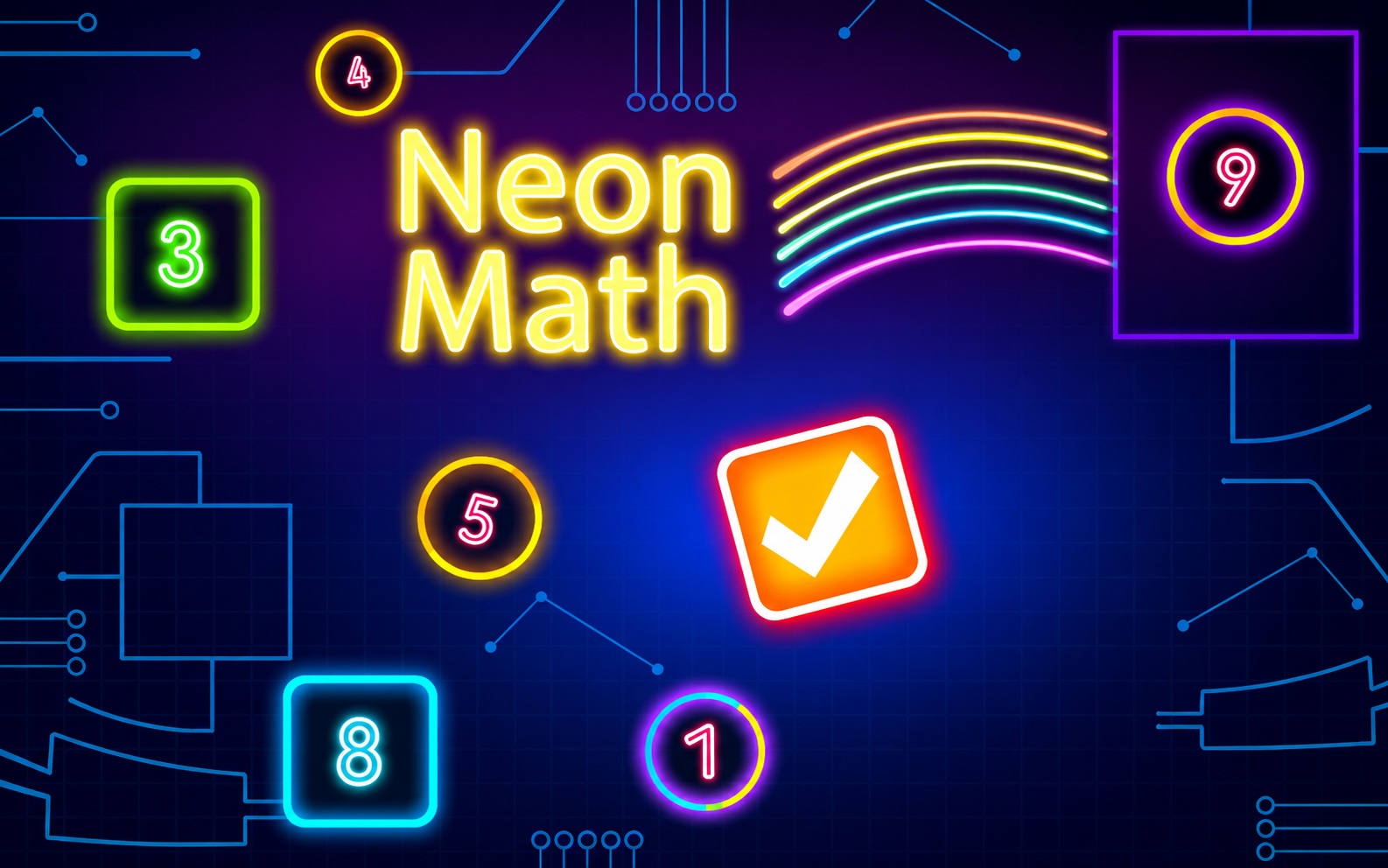 Neon Math Numbers Neon Math 🕹️ Jeux Gratuits sur Play123