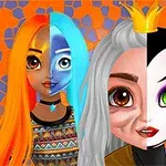 Maquillage d'Halloween Harley Quinn, Blanche-Neige et Moana