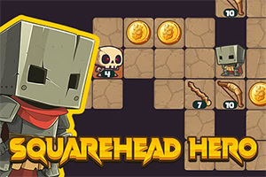 Guide Squarehead Hero à travers des donjons stratégiques au tour par tour