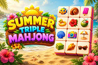 Associe des trios de mahjong d'été
