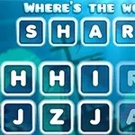 Jeu de mots avec le mot SHARK en évidence sur un fond océanique