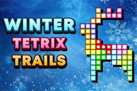 Winter Tetrix Trails est un puzzle de remplissage de formes tout doux dans un