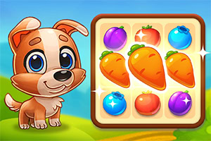 Rejoins Oscar, le chien de ferme malin, dans Yummy Tales 3 – le jeu de Match 3 fun et addictif!